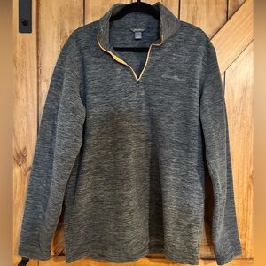 Eddie Bauer Pullover 3/4 Zip Up Gray Fleece - Size Medium